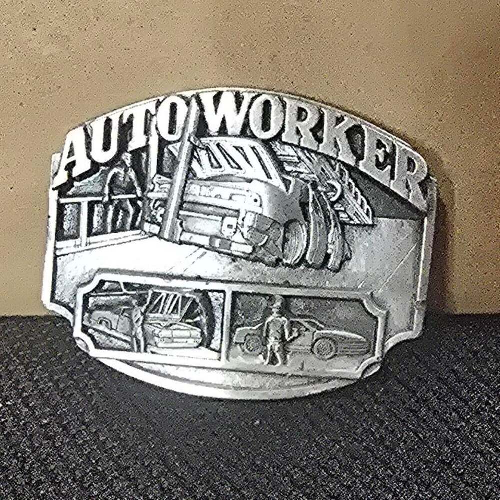 Siskiyou Auto Worker Belt Buckle H-89 Vintage Made In USA